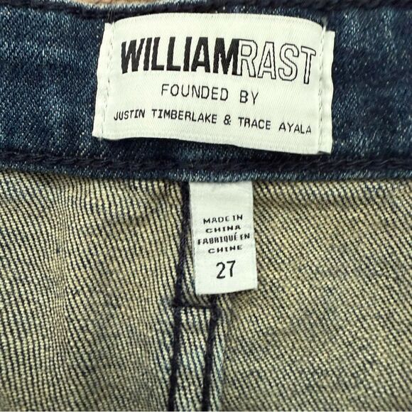William Rast So Cheeky Blue Straight Jeans with Natural Fading Junior Size 27 - Picture 3 of 7